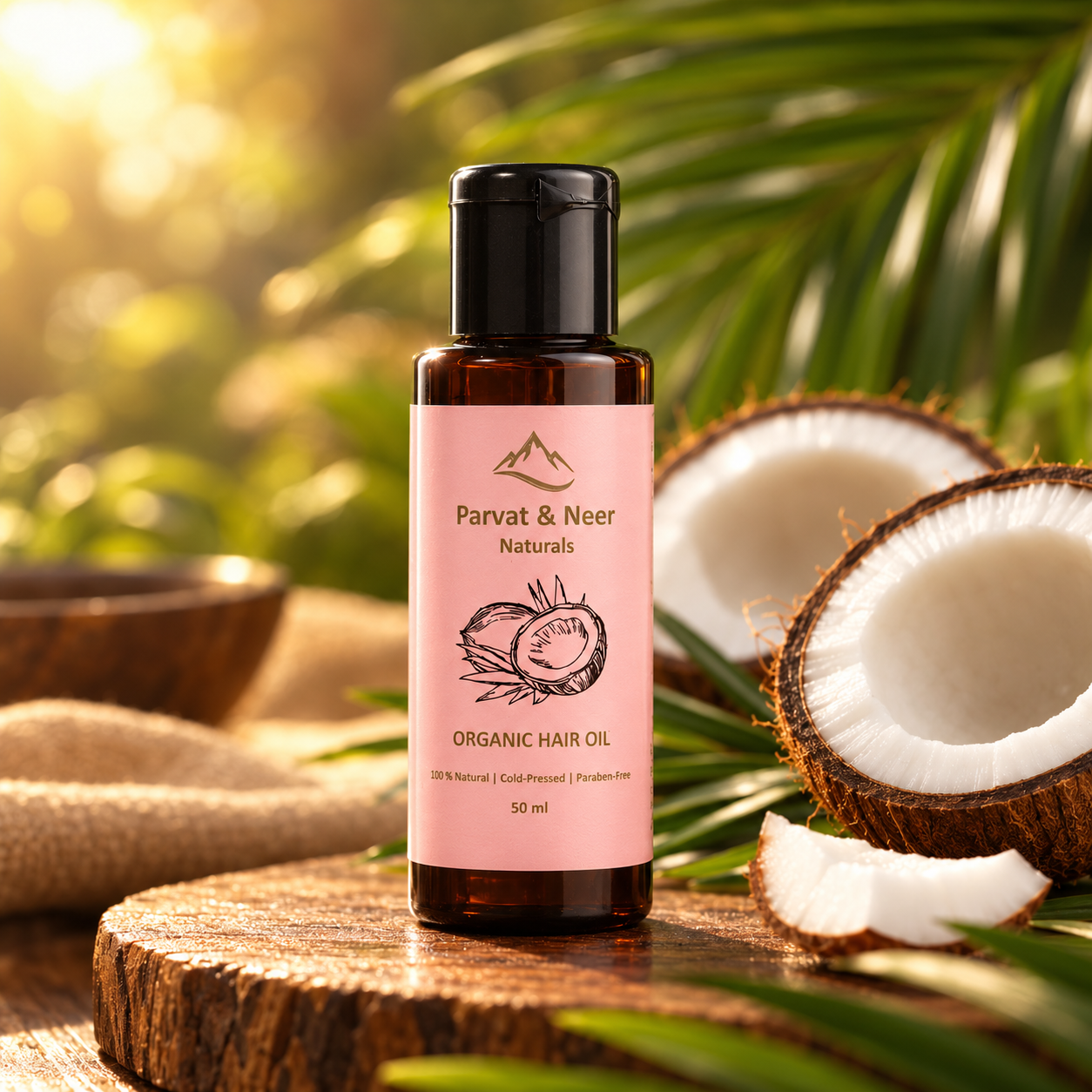 Parvat & Neer Organic Hair Oil – 100% Natural, Cold-Pressed & Paraben-Free